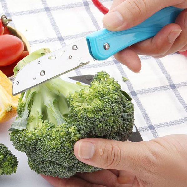 5 PCS Pocket Pare Peel Ceramic Kitchen Fruit Fold Knife Cutlery Cutter Peeler Vegetable Cut Slicer (Yellow) - Image 7