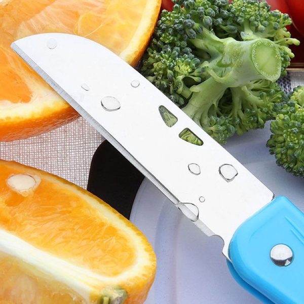 5 PCS Pocket Pare Peel Ceramic Kitchen Fruit Fold Knife Cutlery Cutter Peeler Vegetable Cut Slicer (Yellow) - Image 8