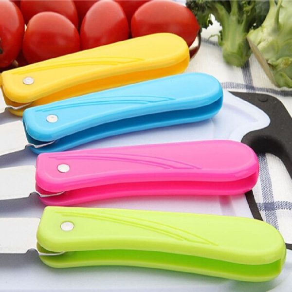 5 PCS Pocket Pare Peel Ceramic Kitchen Fruit Fold Knife Cutlery Cutter Peeler Vegetable Cut Slicer (Yellow) - Image 9