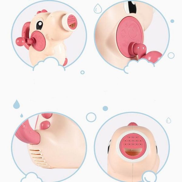 Children Water Toys Hand-cranked Dinosaur Shower Water Spraying Toys (Coral Red) - Image 7