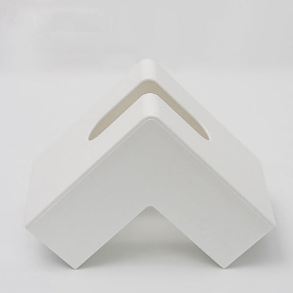 Creative Simple Household Plastic Tissue Paper Storage Box (White) - Image 2