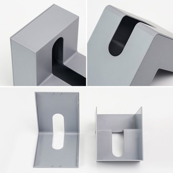 Creative Simple Household Plastic Tissue Paper Storage Box (White) - Image 3