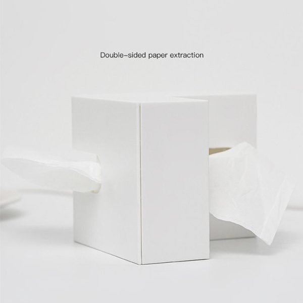 Creative Simple Household Plastic Tissue Paper Storage Box (White) - Image 7