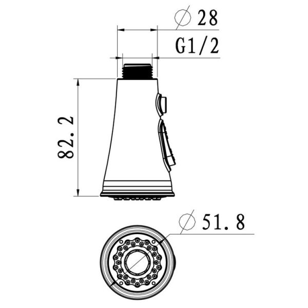 Kitchen Horn Button Switch Pausable Faucet Sprinkler Water Saving Nozzle Sprayer Filter - Image 5