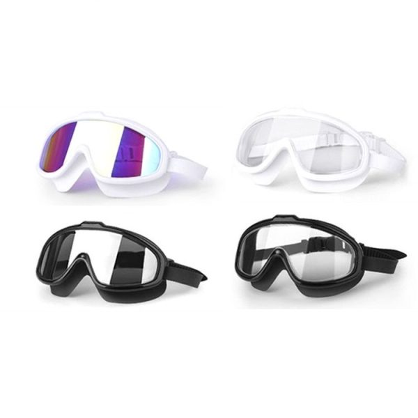 Liquid Silicone Swimming Equipment HD Anti-fog Comfortable Electroplated Swimming Goggles (White Gold Plated) - Image 2