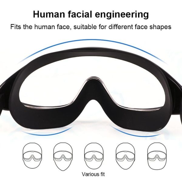 Liquid Silicone Swimming Equipment HD Anti-fog Comfortable Electroplated Swimming Goggles (White Gold Plated) - Image 3