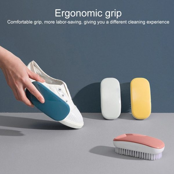 Household Soft Hair Decontamination Shoe Brush Colorful Cleaning Laundry Brush (White) - Image 6