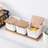Household Ceramic Seasoning Jar Set Kitchen Supplies, Size: Two Pieces with Two Spoons - Image 6