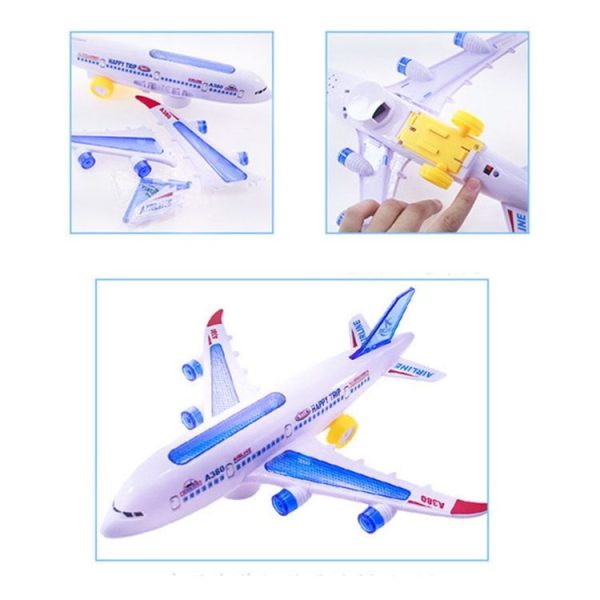Model Airplane Toys Electric Flash Music Plane Kids Toy DIY Aircraft Gift - Image 4