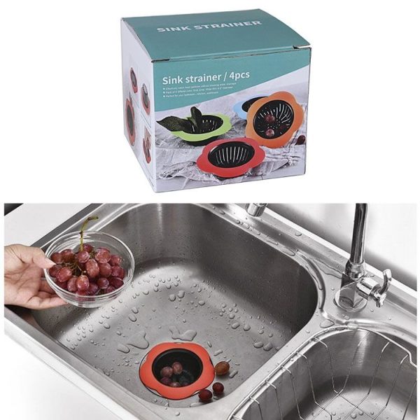 Portable Handheld Outfall Water Tank Strainer Sink Filter Floor Drain Bathroom Kitchen Gadget (Red) - Image 4