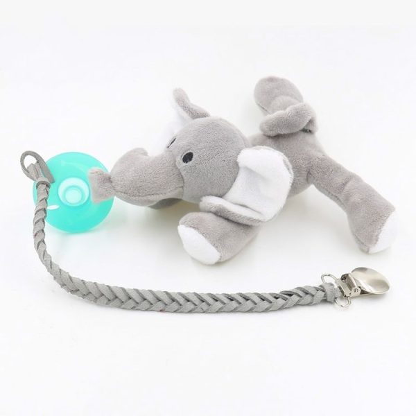 3 PCS Baby Pacifier Chain Leather Woven Anti-off Chain (Brown) - Image 4