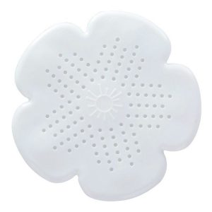 Flower Shape Bathroom Floor Drain Hair Stopper Filter Sink Strainer (White)