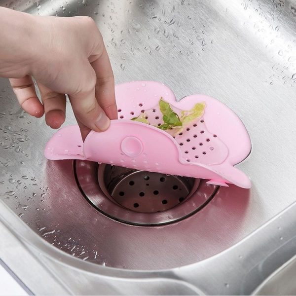 Flower Shape Bathroom Floor Drain Hair Stopper Filter Sink Strainer (White) - Image 6