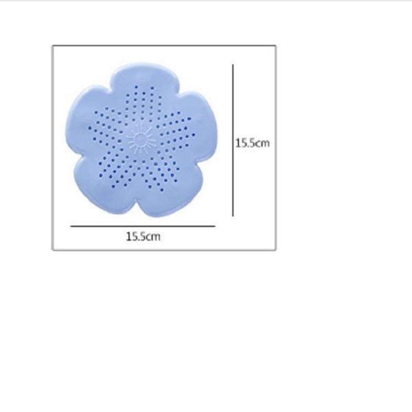 Flower Shape Bathroom Floor Drain Hair Stopper Filter Sink Strainer (White) - Image 7
