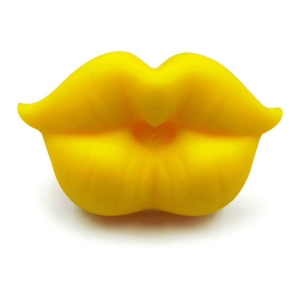 3 PCS Newborn Pacifier Red Lips Dummy Pacifiers Funny Silicone Baby Nipples Teether Soothers Pacifier (Yellow) - Image 2