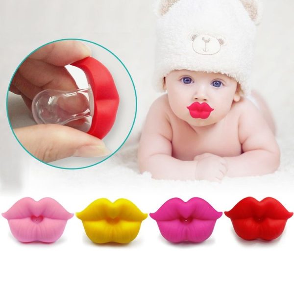 3 PCS Newborn Pacifier Red Lips Dummy Pacifiers Funny Silicone Baby Nipples Teether Soothers Pacifier (Yellow) - Image 6