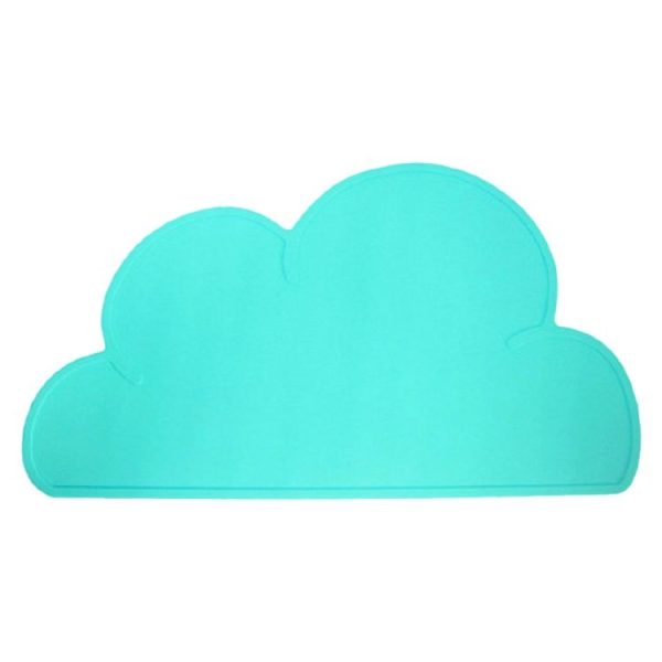 Children Cloud Silicone Placemat Waterproof Environmental Protection Student Table Mat, Color: Light Green