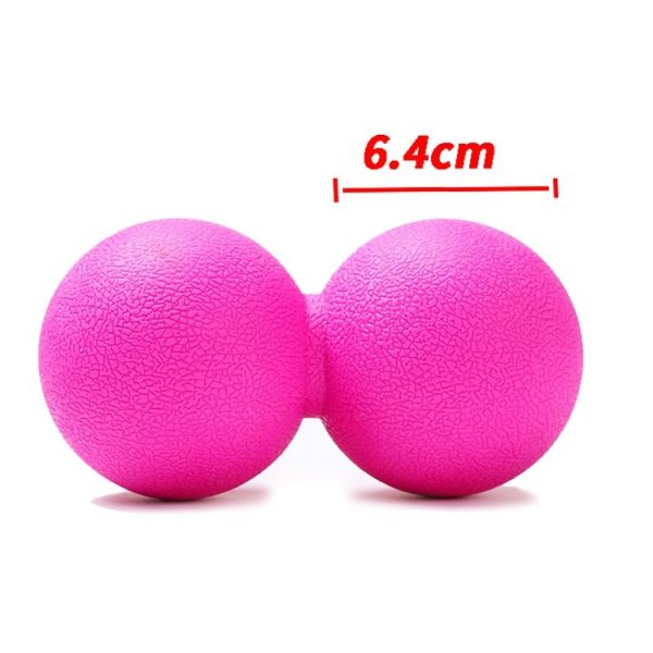 Silicone Elastic Fitness Massage Ball Yaga Ball (Rose Red) - Image 3