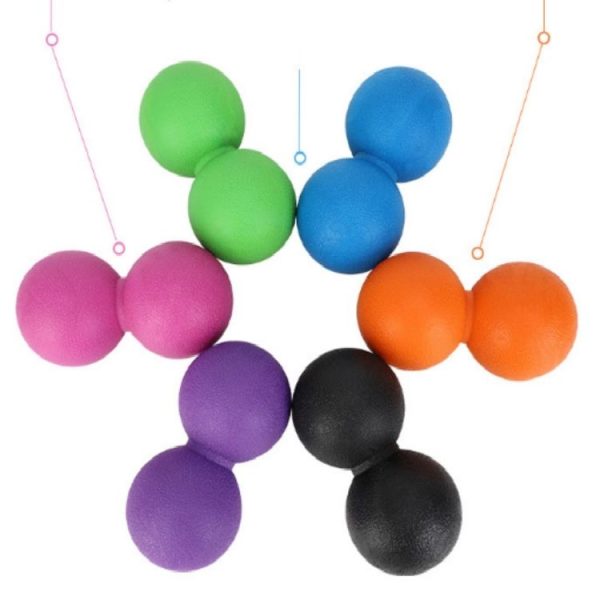 Silicone Elastic Fitness Massage Ball Yaga Ball (Rose Red) - Image 4