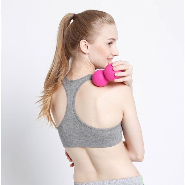 Silicone Elastic Fitness Massage Ball Yaga Ball (Rose Red) - Image 7