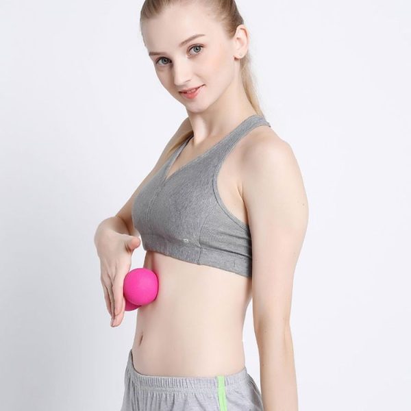 Silicone Elastic Fitness Massage Ball Yaga Ball (Rose Red) - Image 8