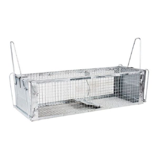 Household Mouse Cage Mousetrap with Double Door (Silver) - Image 2