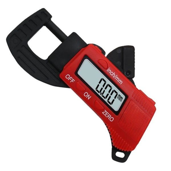 Plastic Electronic Digital Thickness Gauge Professional Construction Tools (Red) - Image 2