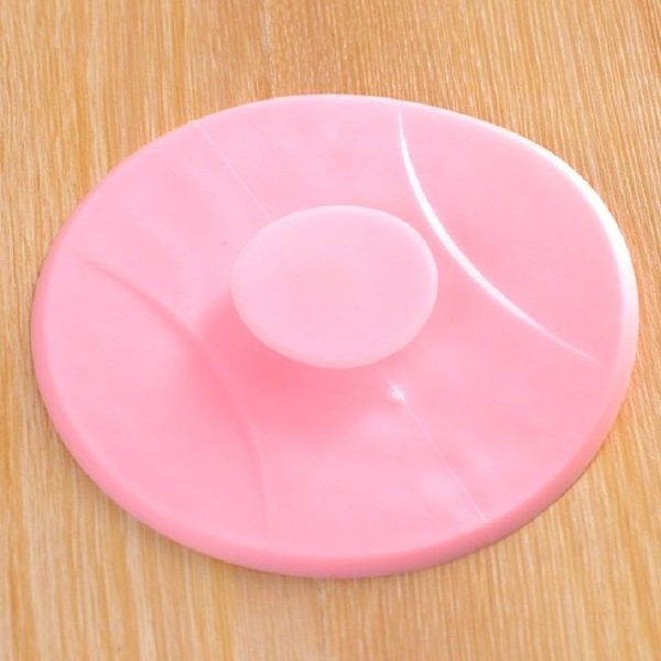 Wash Basin Silicone Floor Drain Cover Kitchen Pool Water Plug Bathroom Tray Sink Leak-proof Cover (Pink)