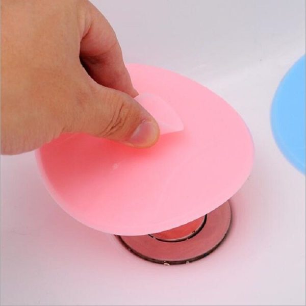 Wash Basin Silicone Floor Drain Cover Kitchen Pool Water Plug Bathroom Tray Sink Leak-proof Cover (Pink) - Image 4