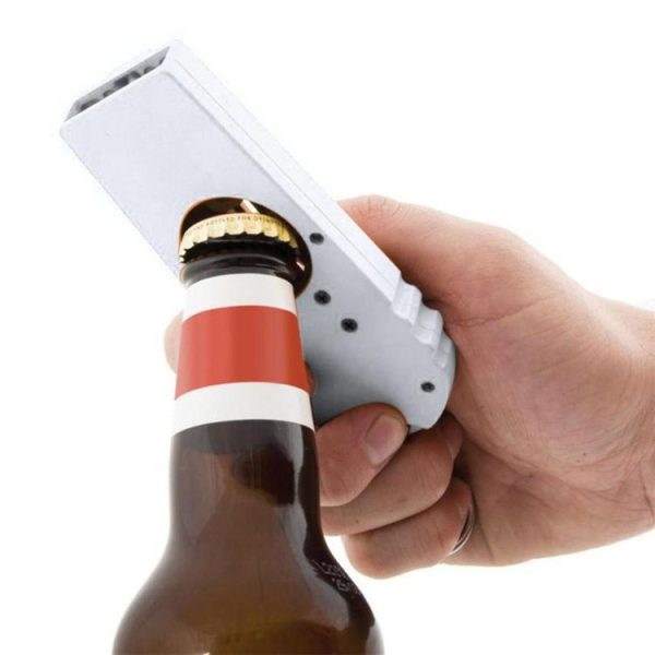 Launcher Beer Bottle Opener Shooting Flying keychain Ring (White) - Image 6