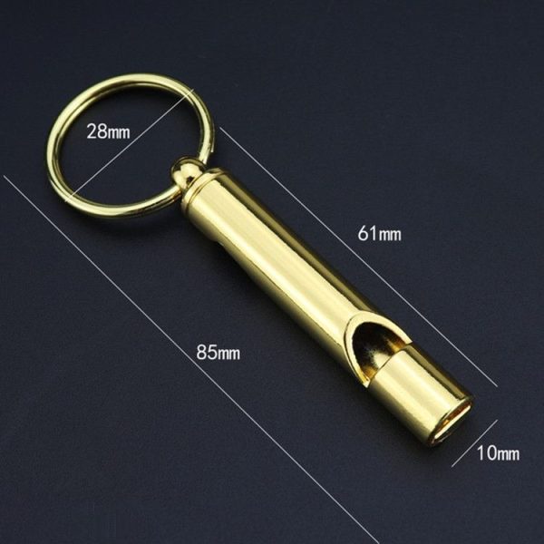 2 PCS Metal Whistle Bottle Opener Keychain Creative Multifunctional Key Ring Pendant, Color: Gold - Image 4
