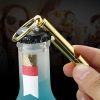 2 PCS Metal Whistle Bottle Opener Keychain Creative Multifunctional Key Ring Pendant, Color: Gold - Image 5