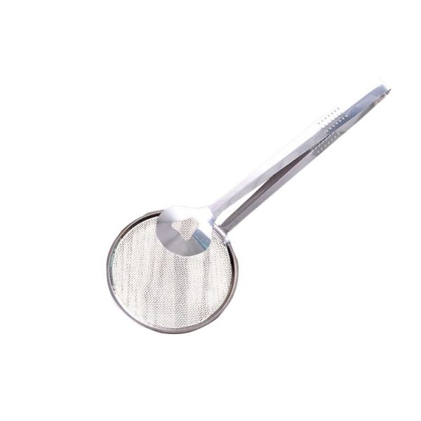 Stainless Steel Fried Food Drain Net Spoon with Clip - Image 2