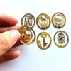 4 PCS Creative Mini Metal Hollow Bookmark Office Stationery Gift, Style Random Delivery