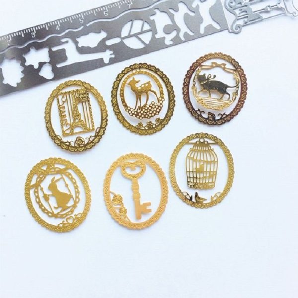4 PCS Creative Mini Metal Hollow Bookmark Office Stationery Gift, Style Random Delivery - Image 2