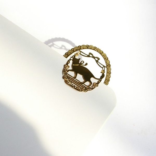 4 PCS Creative Mini Metal Hollow Bookmark Office Stationery Gift, Style Random Delivery - Image 4