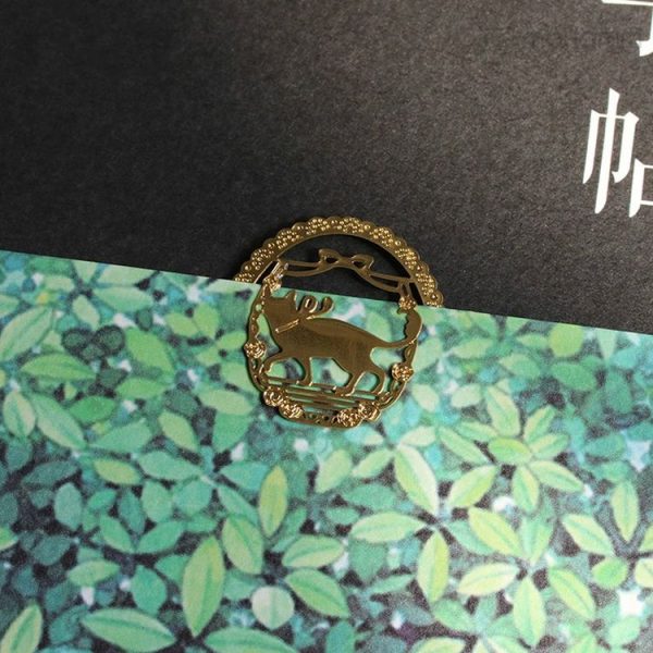 4 PCS Creative Mini Metal Hollow Bookmark Office Stationery Gift, Style Random Delivery - Image 5
