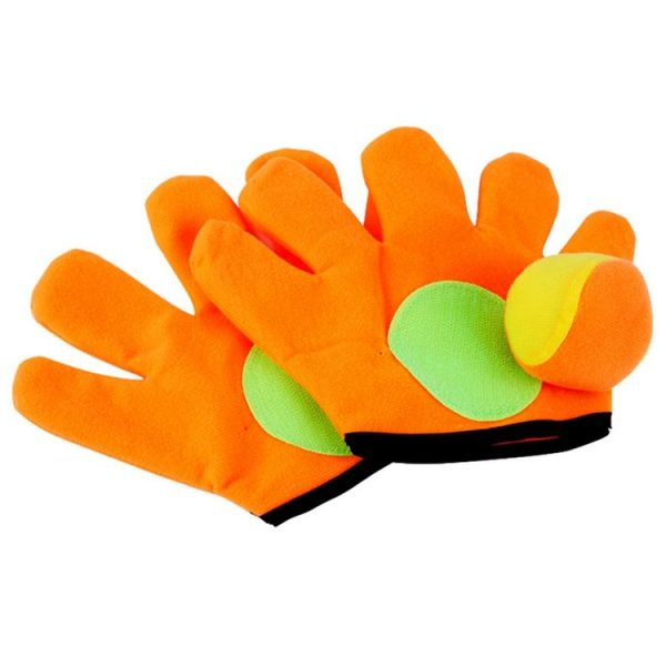 Outdoor Sports Toys Children Plush Sticky Ball Catching Gloves Set, Size: L - Image 2