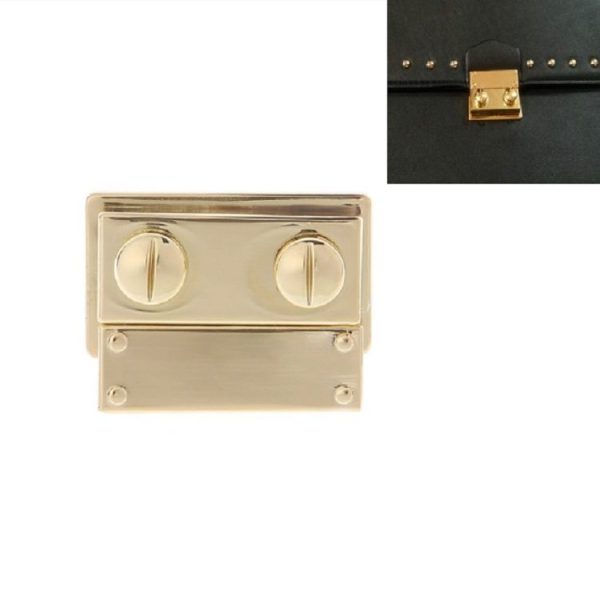 Luggage Hardware Accessories Female Bag Lock Buckle (Light Gold) - Image 2