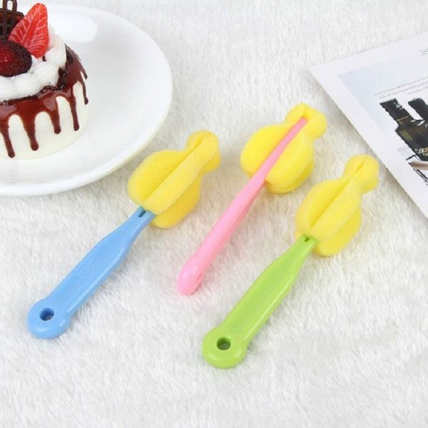 10 PCS Sponge Nipple Brush Bottle Brush Cleaning Brush Cup Brush Household Cleaning Equipment (Green) - Image 7