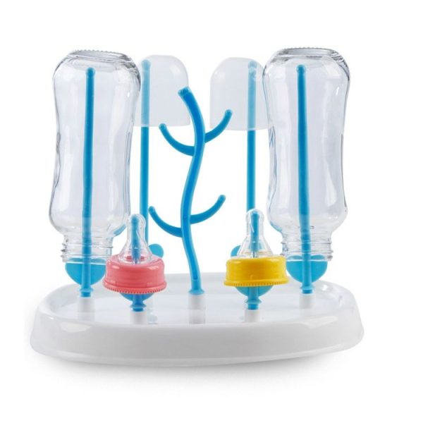 Baby Bottle Drying Rack Simple Tree Shape Cleaning Dryer Detachable Useful Infant Milk Cup Nipple Pacifier Holder (Blue) - Image 3