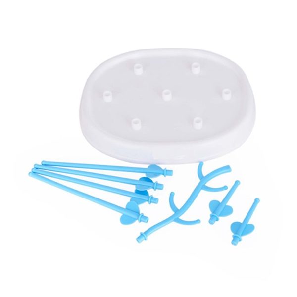 Baby Bottle Drying Rack Simple Tree Shape Cleaning Dryer Detachable Useful Infant Milk Cup Nipple Pacifier Holder (Blue) - Image 5