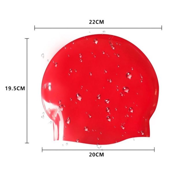 Glossy Seamless Pure Silicone High Elasticity Professional Swimming Cap (Purple) - Image 3