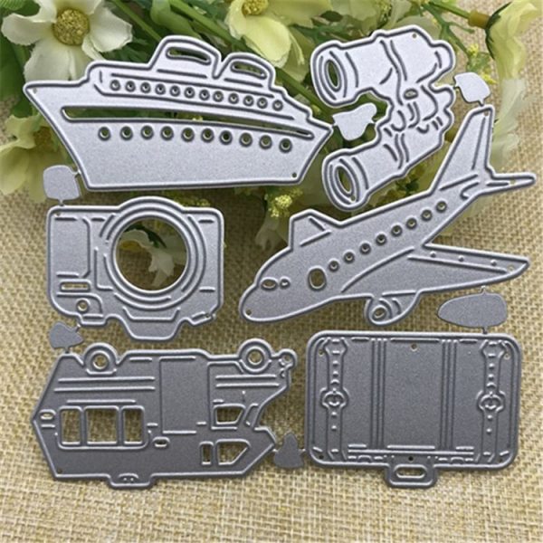 6 In 1 Aircraft Ship Cutter Die Scrapbook Photo Album Embossing Knife Die - Image 2