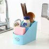 Grid Desktop Sundries Storage Box Makeup Organizer Cosmetic Closet Bin Case (Blue) - Image 6