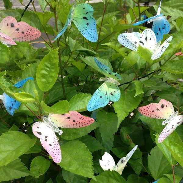 Solar Powered Butterfly Fiber Optic Fairy String Waterproof Christmas Outdoor Garden Holiday Lights, Size: 4m 12LEDs - Image 5