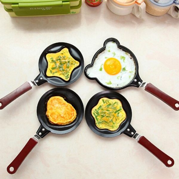 2 PCS B650417 Cute Cartoon Shaped Egg Mould Pans Nonstick Stainless Mini Breakfast Egg Frying Pans (Strawberry) - Image 7