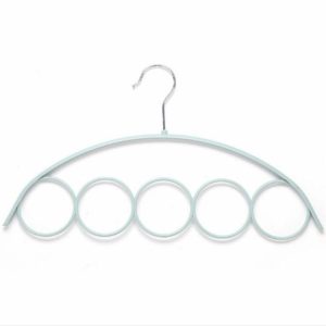 Five-Ring Rope Holder Ties Hanger Belt Rack Scarves Hanger Organizer (Blue)