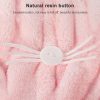 Coral Fleece Soft Absorbent Cat Ear Dry Hair Cap Thickened Adult Shower Cap (Pink) - Image 7