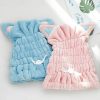 Coral Fleece Soft Absorbent Cat Ear Dry Hair Cap Thickened Adult Shower Cap (Pink) - Image 8